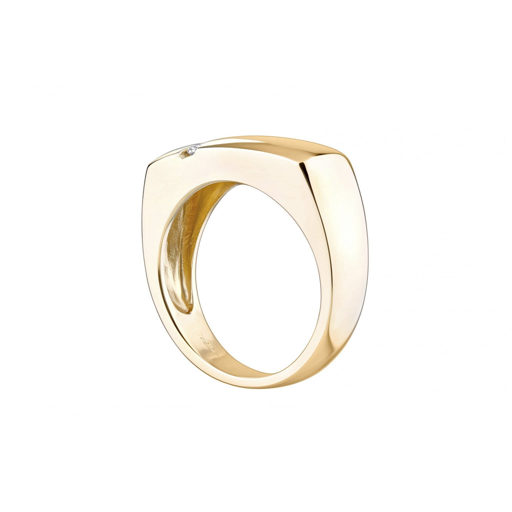 9ct Gold 0.10 Carat Natural Diamond Wedding Mens Ring
