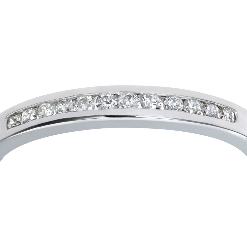 9ct White Gold 0.15 Carat Natural Diamond Eternity Ring