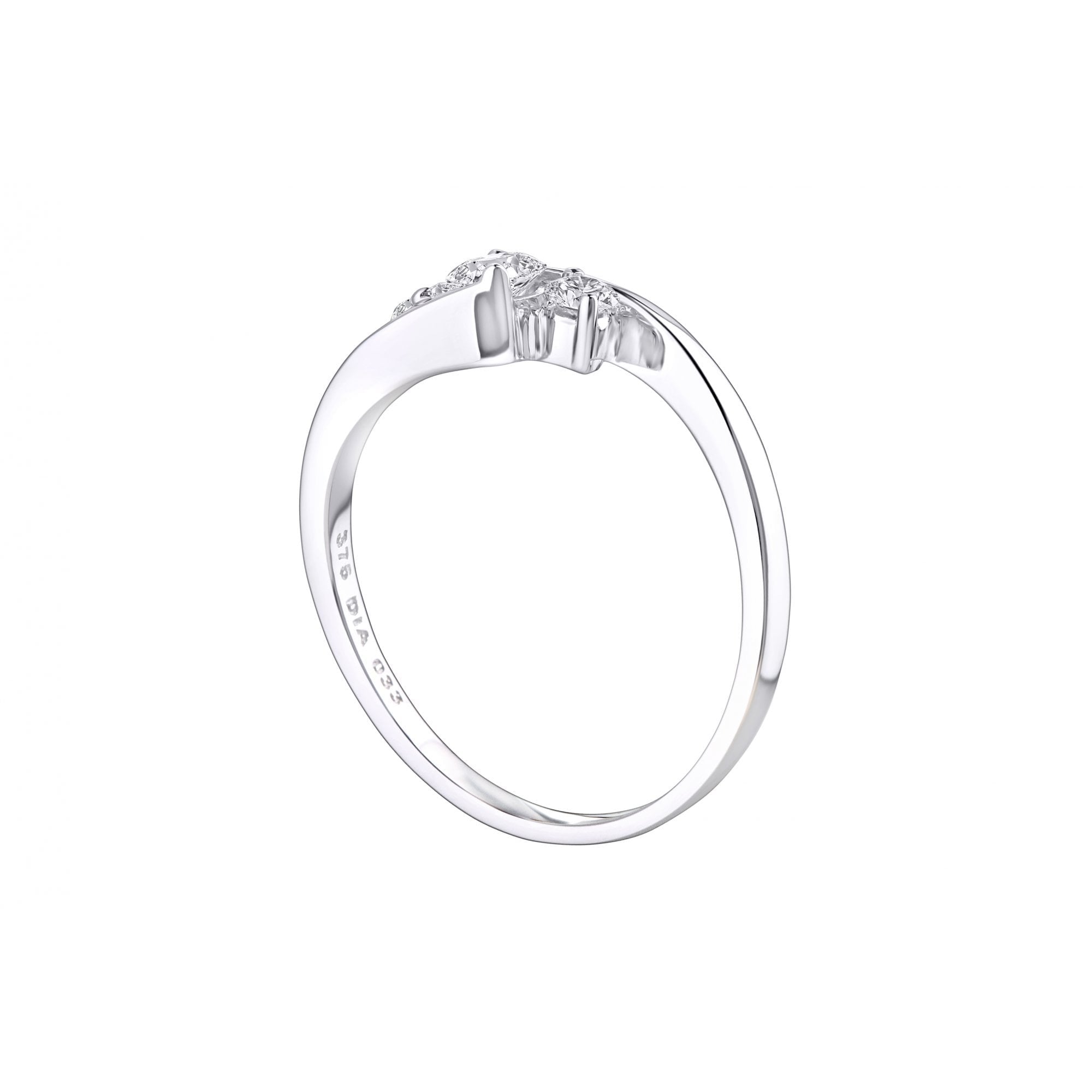 Diamond Trilogy Bypass - detail view | Prime Jewellery