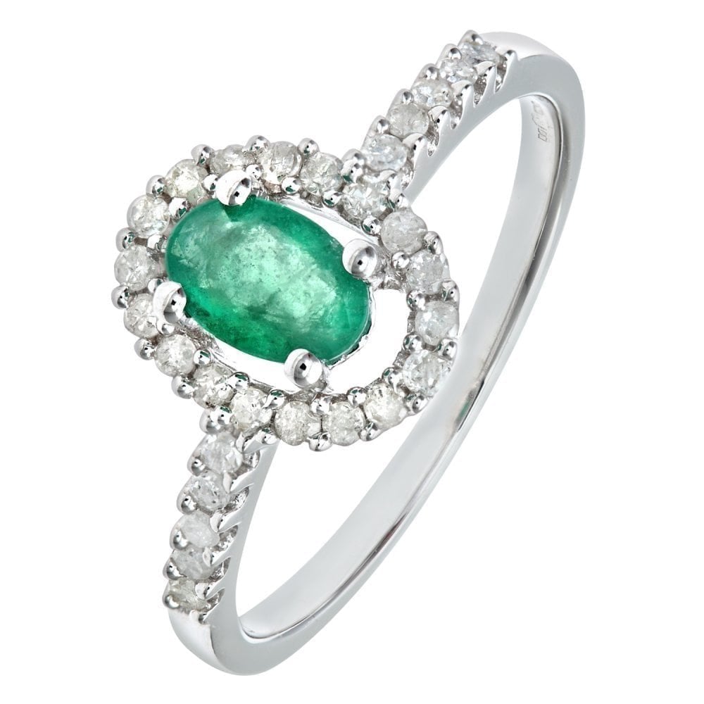 Oval Emerald and - detail view | Prime Jewellery
