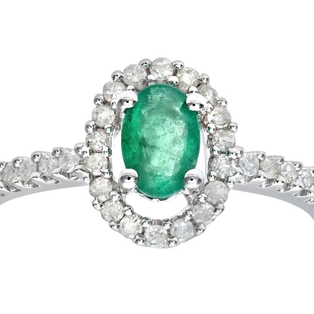 Oval Emerald and - detail view | Prime Jewellery
