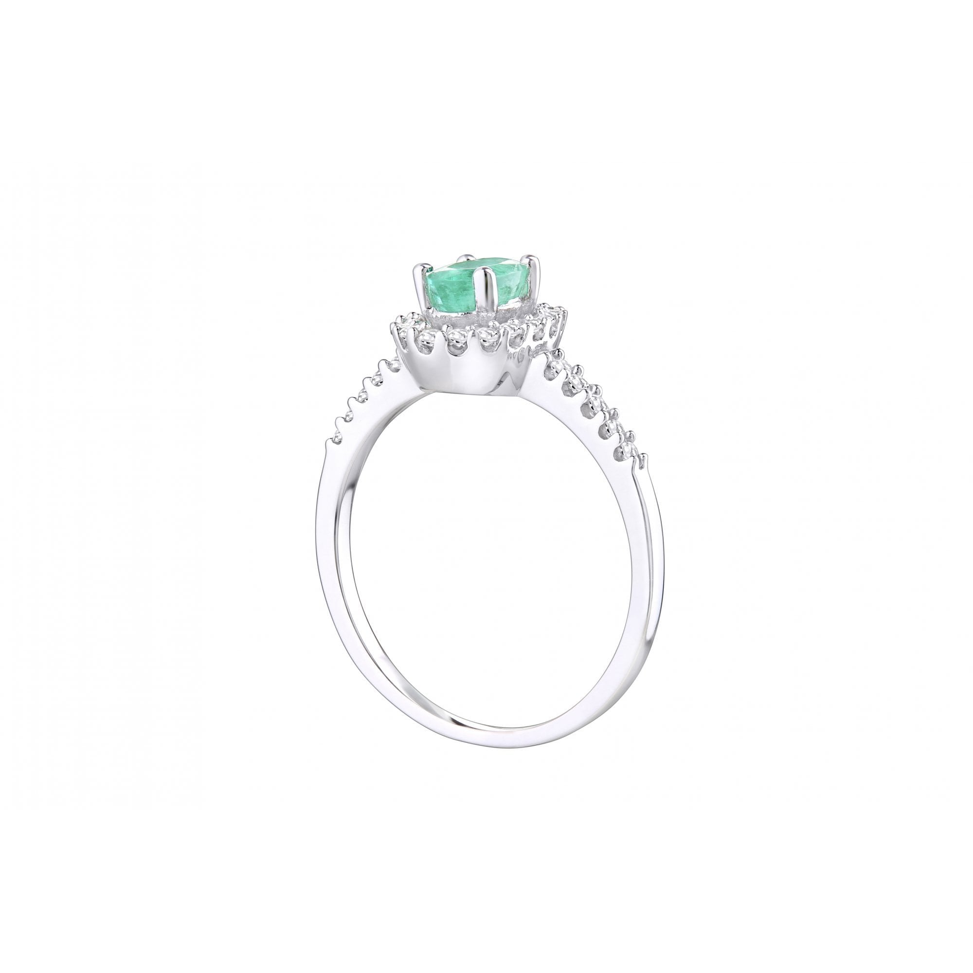 Oval Emerald and - detail view | Prime Jewellery