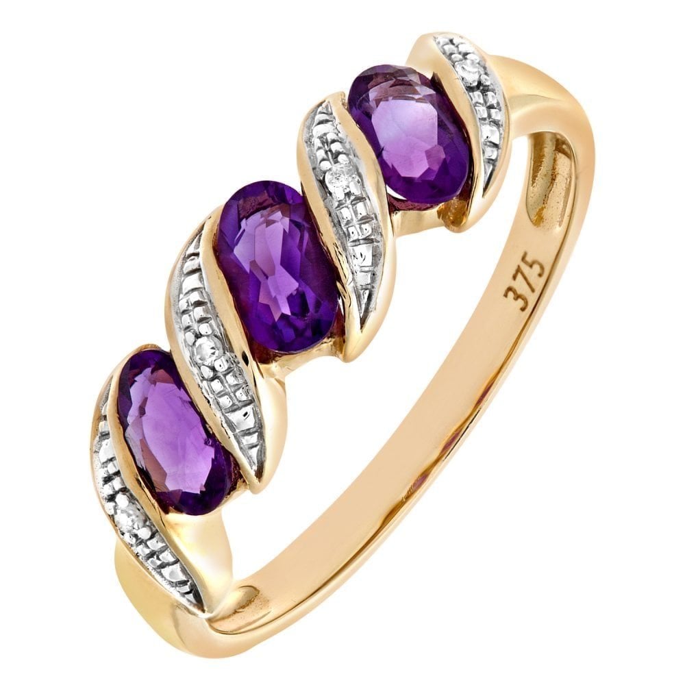 Diamond and Amethyst - detail view | Prime Jewellery