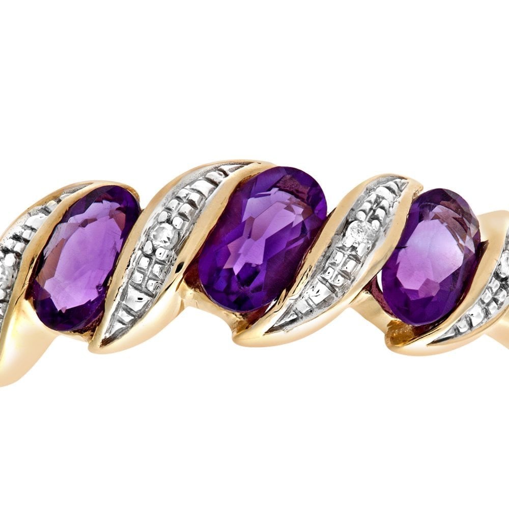 Diamond and Amethyst - detail view | Prime Jewellery