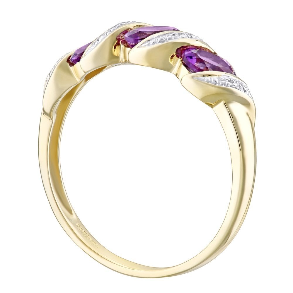 Diamond and Amethyst - detail view | Prime Jewellery
