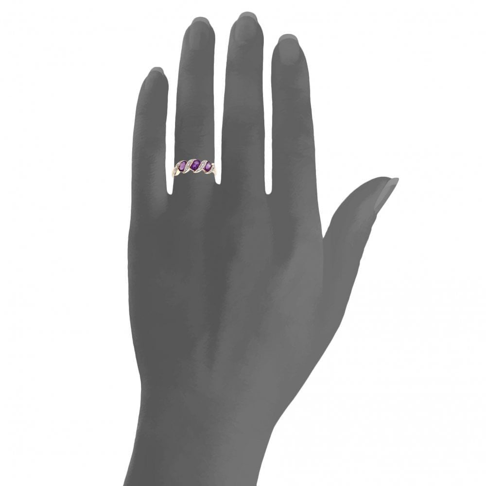 Diamond and Amethyst - detail view | Prime Jewellery