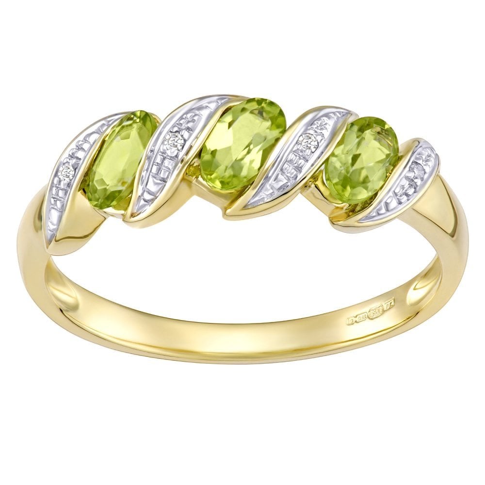Diamond and Peridot - detail view | Prime Jewellery
