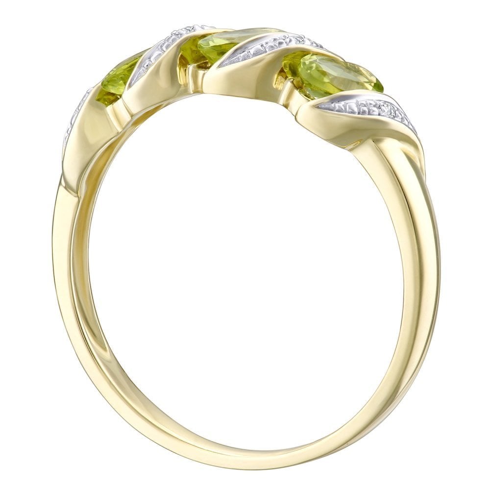 Diamond and Peridot - detail view | Prime Jewellery