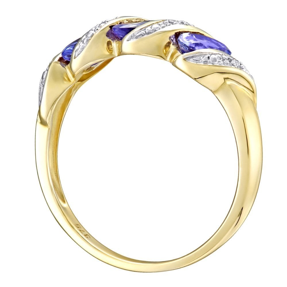 Diamond and Tanzanite - detail view | Prime Jewellery