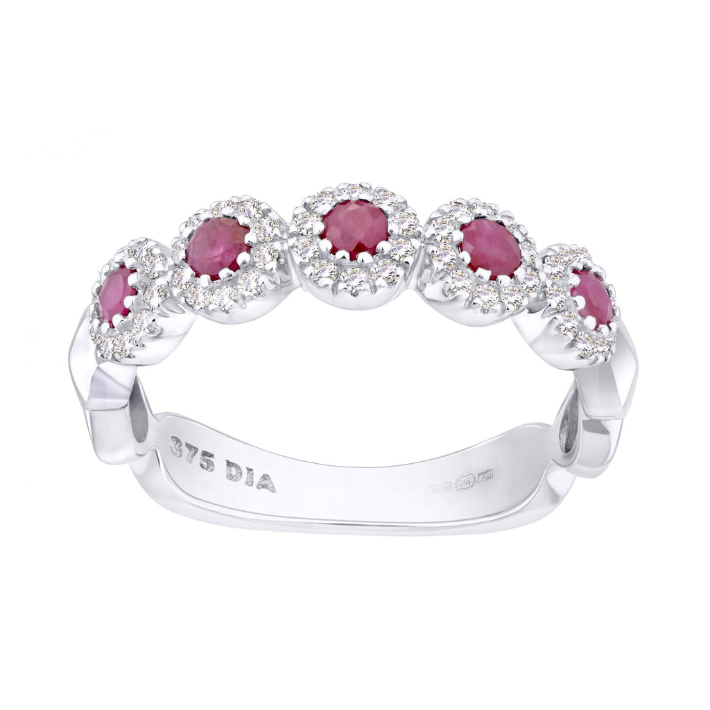 Diamond and Ruby - detail view | Prime Jewellery