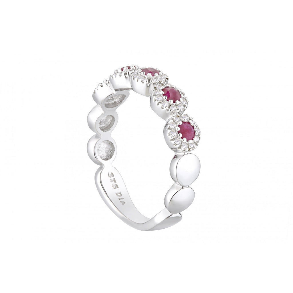 Diamond and Ruby - detail view | Prime Jewellery