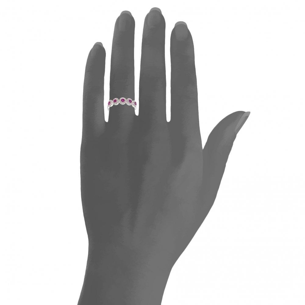Diamond and Ruby - detail view | Prime Jewellery