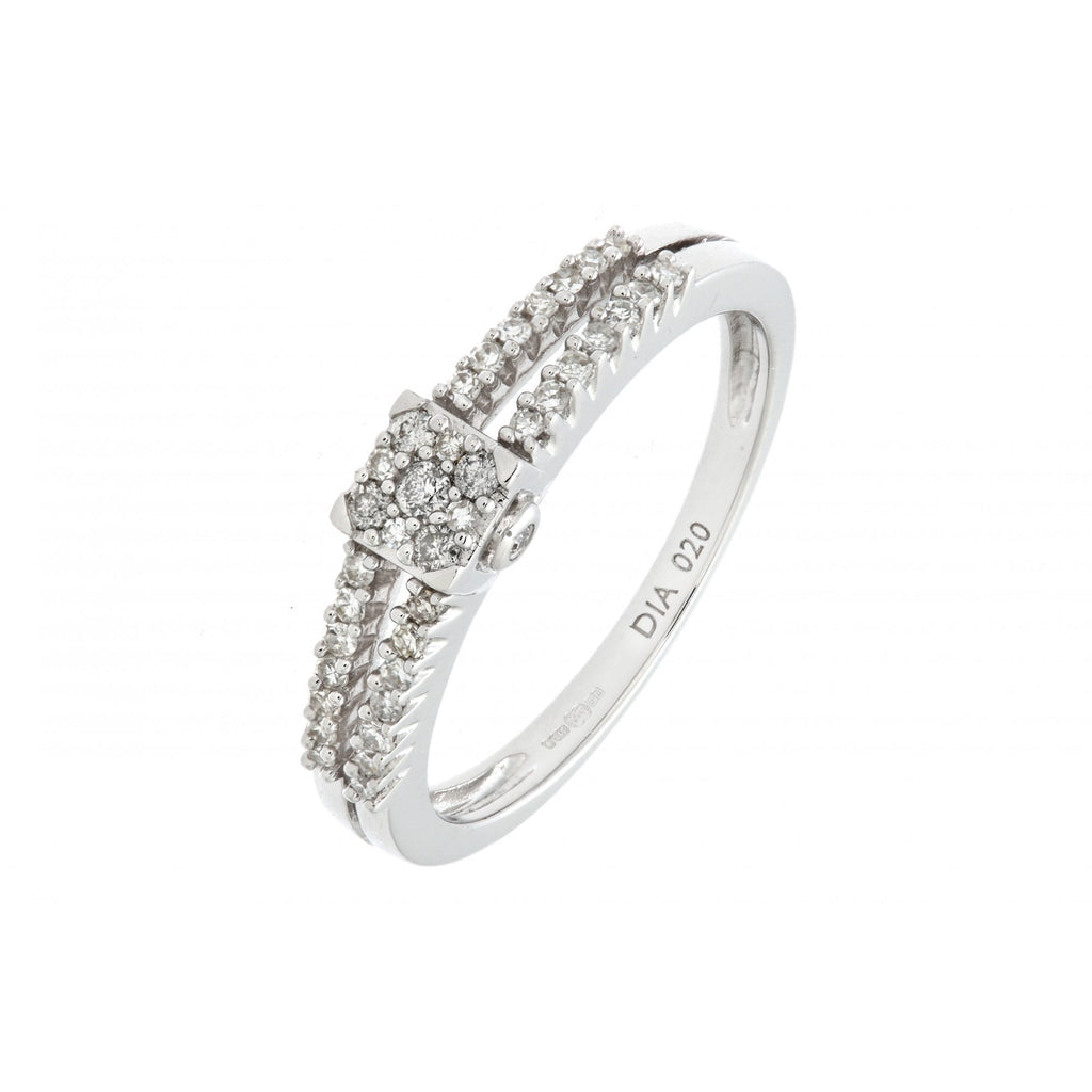 Diamond Halo Ring - detail view | Prime Jewellery