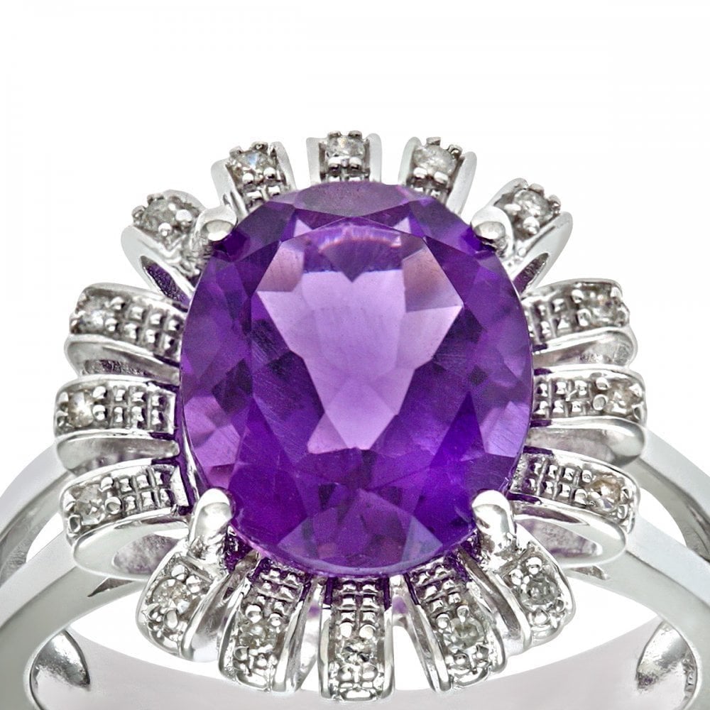 Amethyst and Diamond - detail view | Prime Jewellery