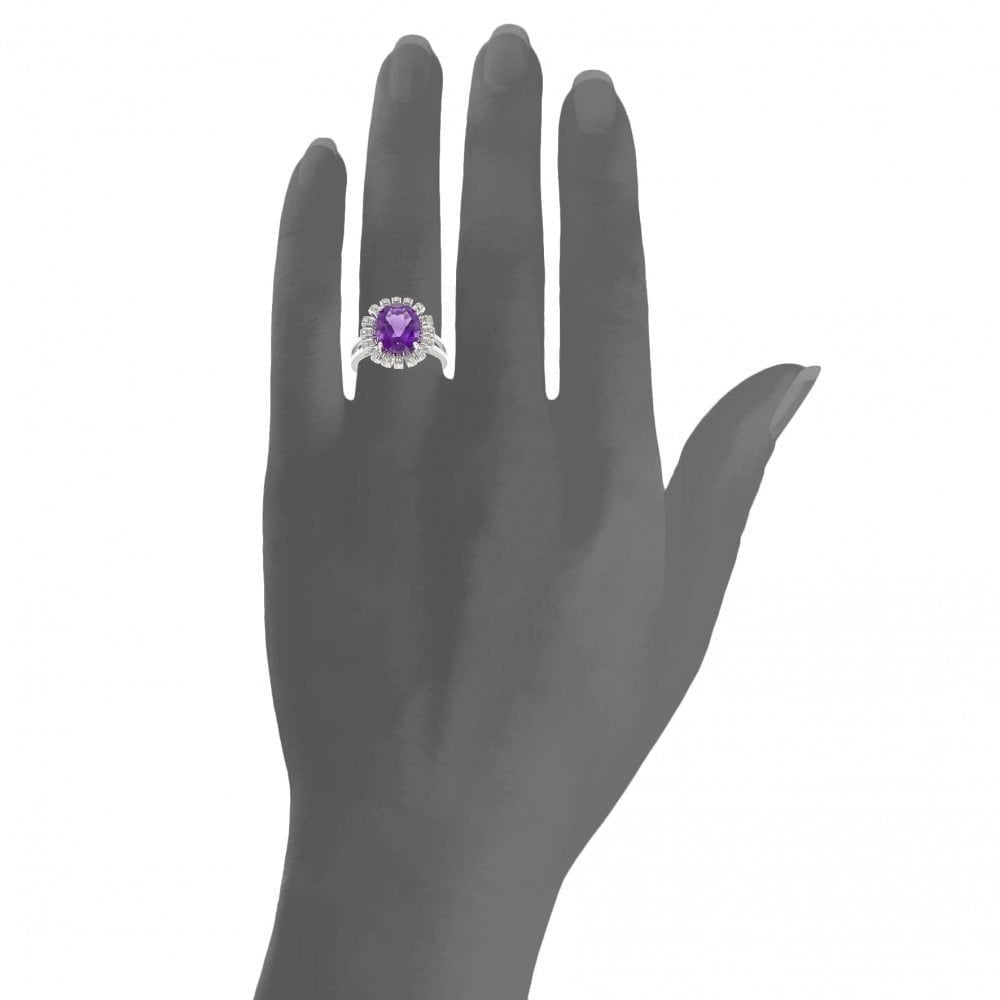 Amethyst and Diamond - detail view | Prime Jewellery