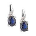 Blue Sapphire Stud Earrings 9ct White Gold | Prime Jewellery