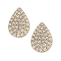 9ct Gold 0.18 Carat Natural Diamond Cluster Teardrop Stud Earrings