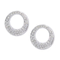 9ct White Gold 0.20 Carat Natural Diamond Circle Stud Earrings