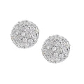 Diamond Cluster Stud Earrings 9ct White Gold | Prime Jewellery