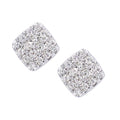 9ct White Gold 0.15 Carat Natural Diamond Halo Stud Earrings