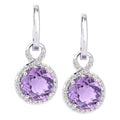 Amethyst Drop Earrings 9ct White Gold | Prime Jewellery