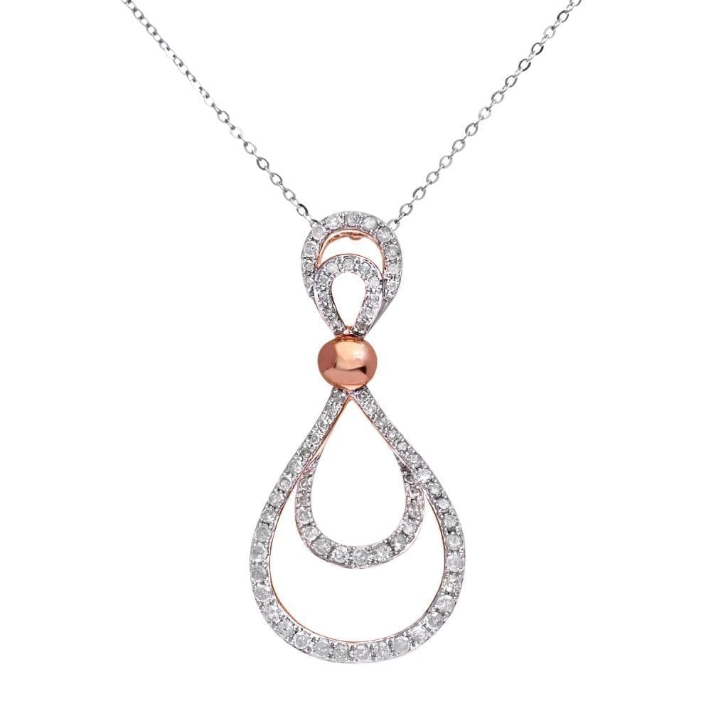 9ct Rose Gold 0.35 Carat Natural Diamond Infinity Necklace
