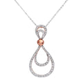 9ct Rose Gold 0.35 Carat Natural Diamond Infinity Necklace