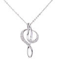 Diamond Knot Necklace 9ct White Gold | Prime Jewellery