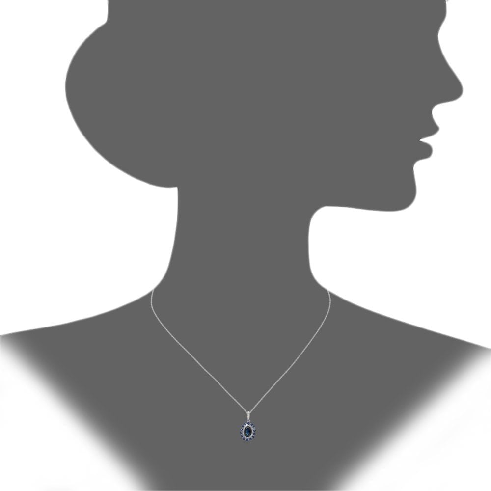 Blue Sapphire Necklace - detail view | Prime Jewellery