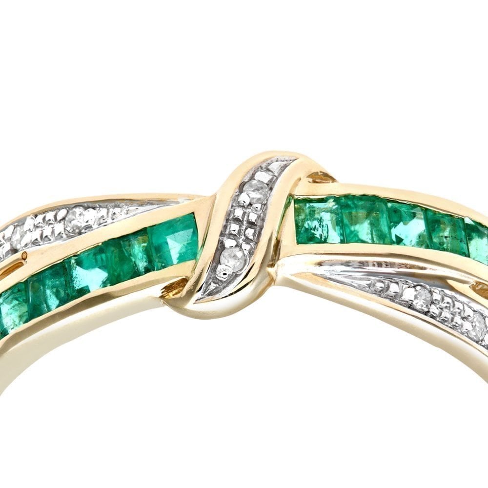 Square Emerald and - detail view | Prime Jewellery