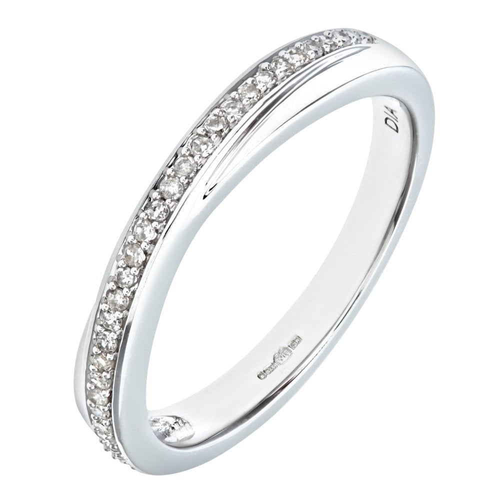 9ct White Gold 0.15 Carat Natural Diamond Wedding Ring