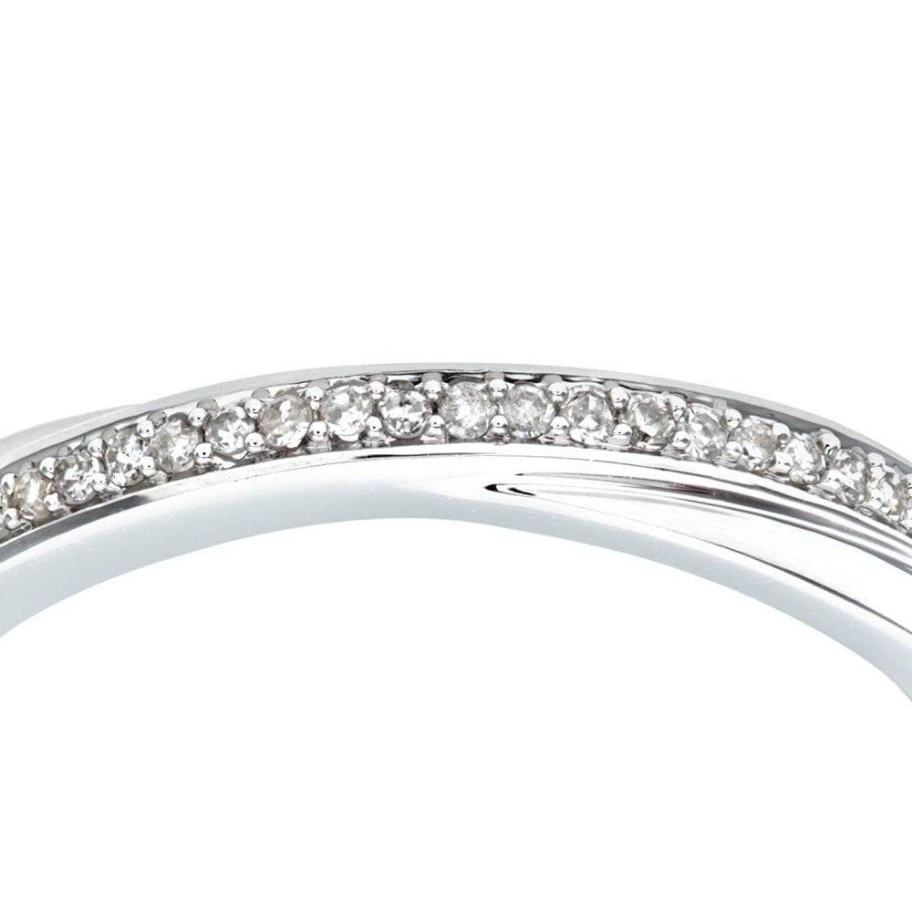 9ct White Gold 0.15 Carat Natural Diamond Wedding Ring