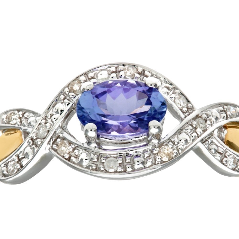 Oval Tanzanite and - detail view | Prime Jewellery