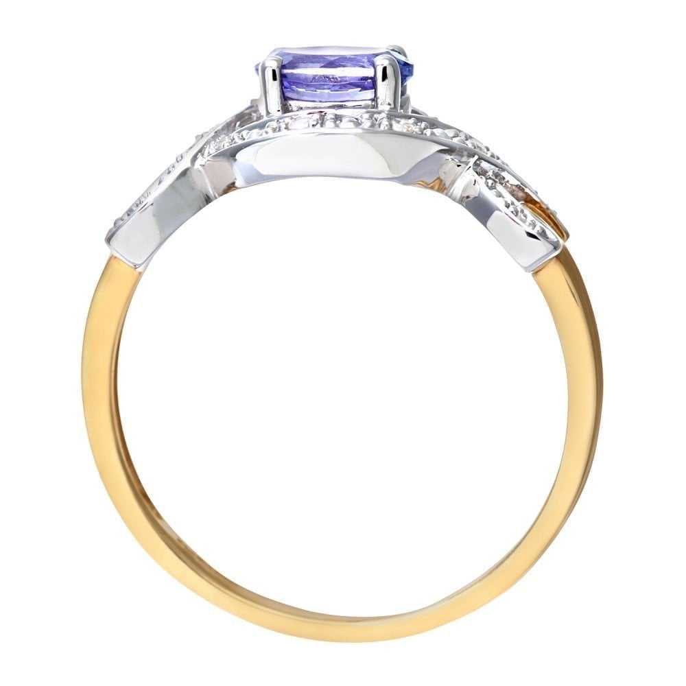 Oval Tanzanite and - detail view | Prime Jewellery