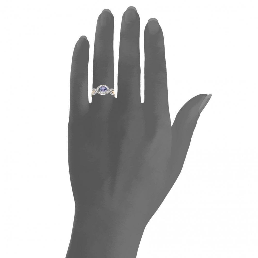 Oval Tanzanite and - detail view | Prime Jewellery