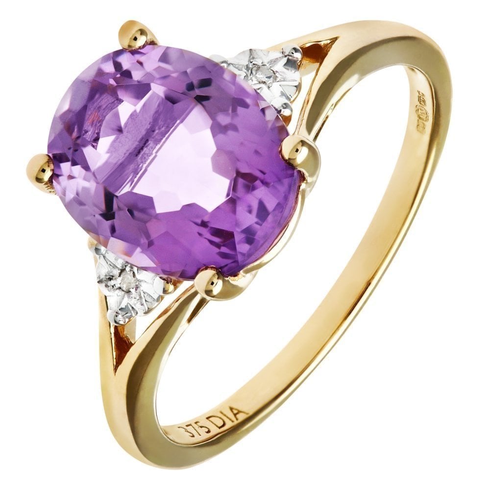 Oval Amethyst and - detail view | Prime Jewellery