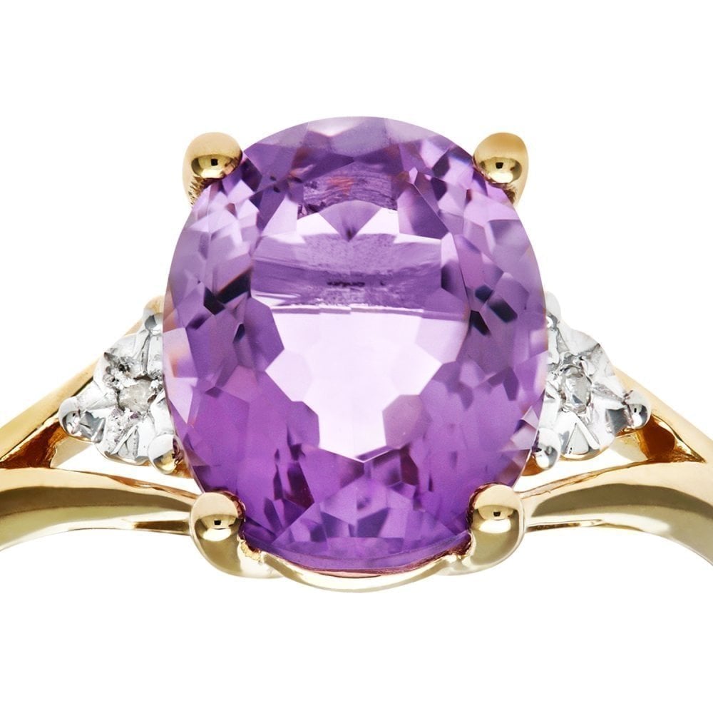 Oval Amethyst and - detail view | Prime Jewellery