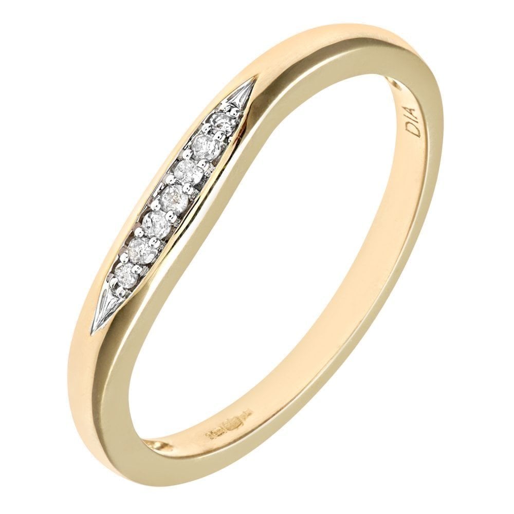 9ct Gold Natural Diamond Wedding Ring