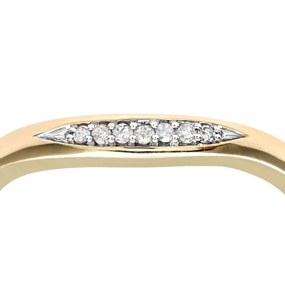 9ct Gold Natural Diamond Wedding Ring