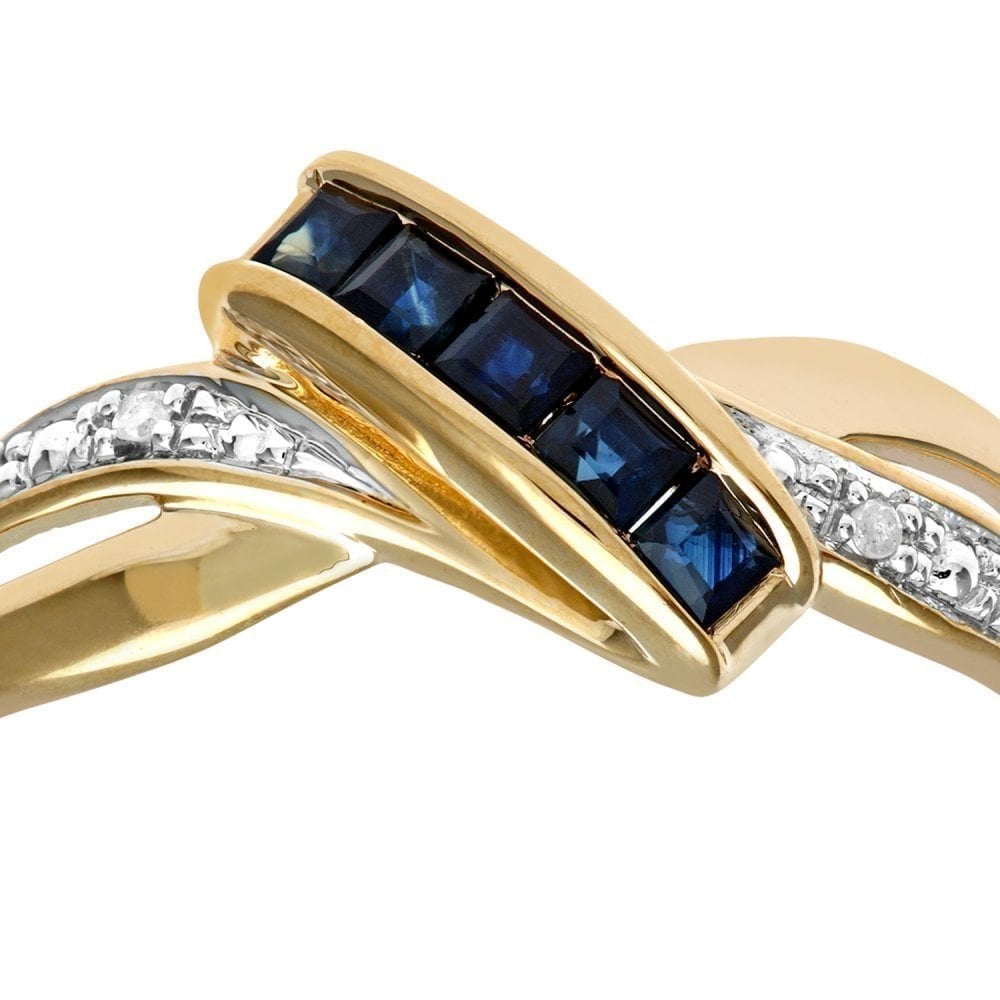 Blue Sapphire and - detail view | Prime Jewellery