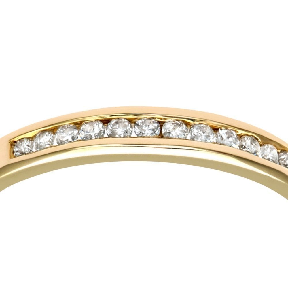9ct Gold 0.12 Carat Natural Diamond Eternity Band Ring