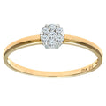 9ct Gold 0.10 Carat Natural Diamond Pressure Set Engagement Ring