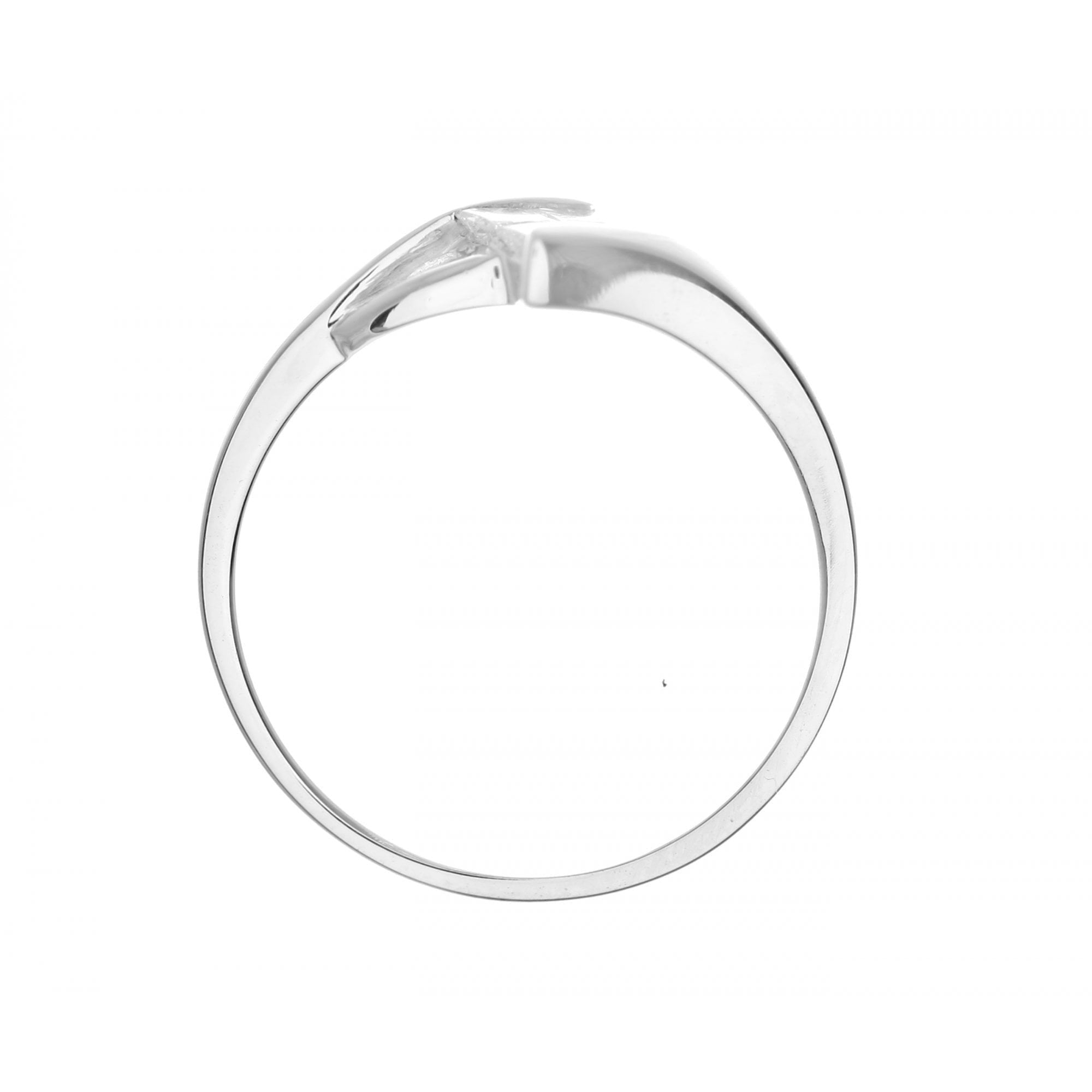 18ct White Gold 0.25 Carat Natural Diamond Invisible Set Bypass Engagement Ring