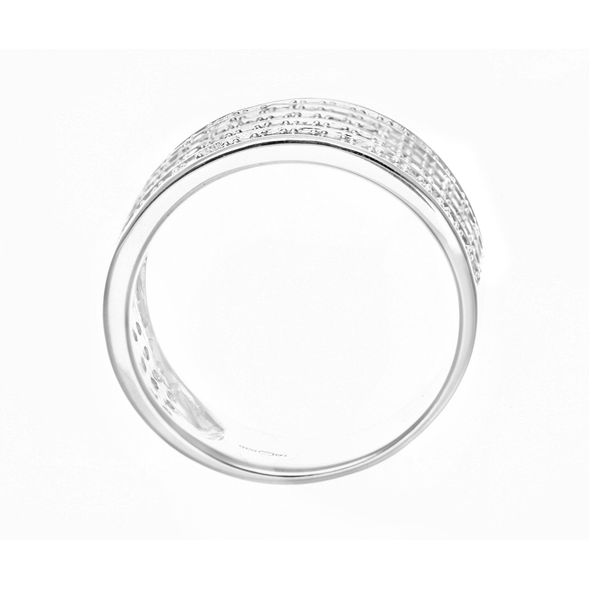 9ct White Gold 0.50 Carat Natural Diamond 5-Row Eternity Ring