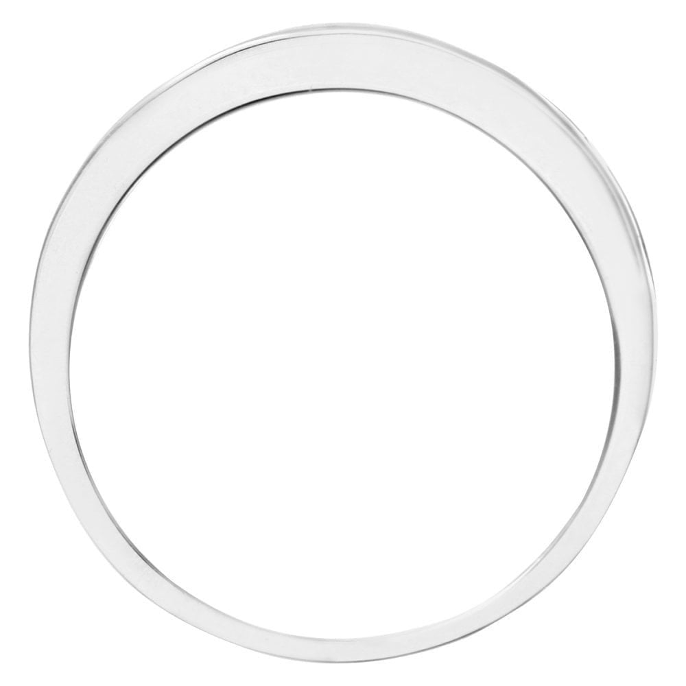 Round Brilliant Emerald and 0.025ct Diamonds 9ct Eternity Ring