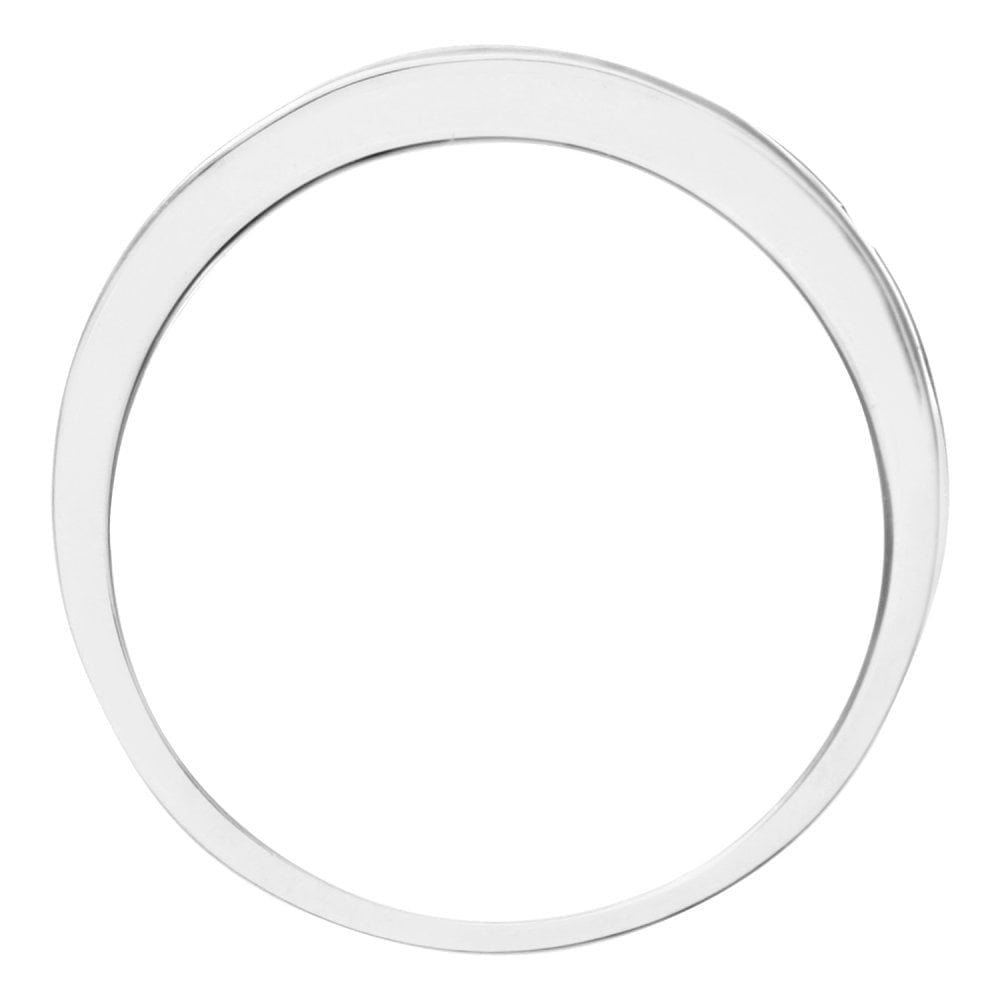 Round Brilliant Sapphire and 0.025ct Diamonds 9ct Eternity Ring