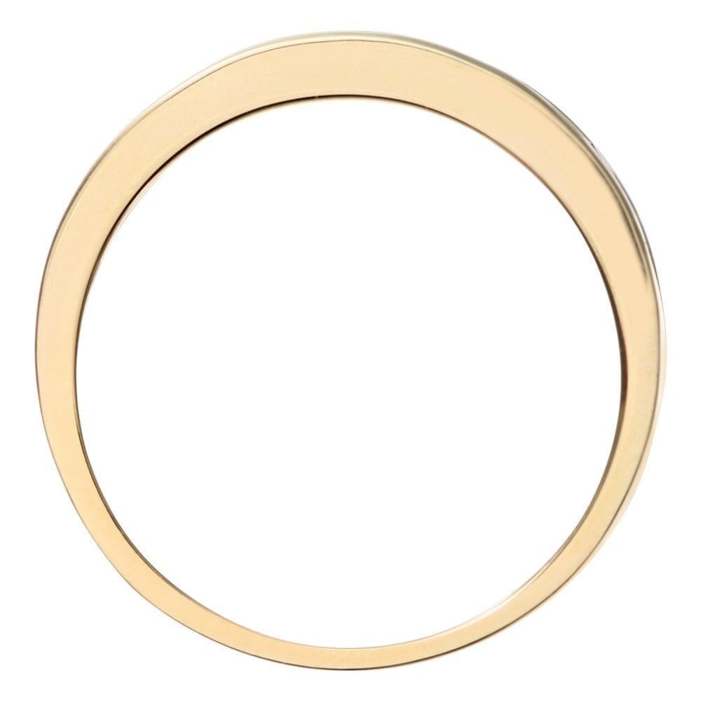 Round Brilliant Sapphire and 0.025ct Diamonds 9ct Eternity Ring