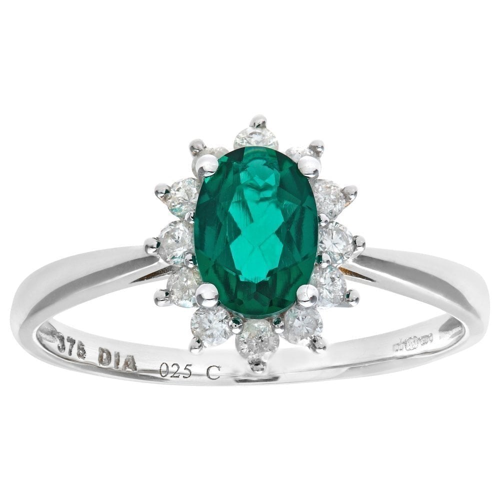 Oval Emerald and - detail view | Prime Jewellery