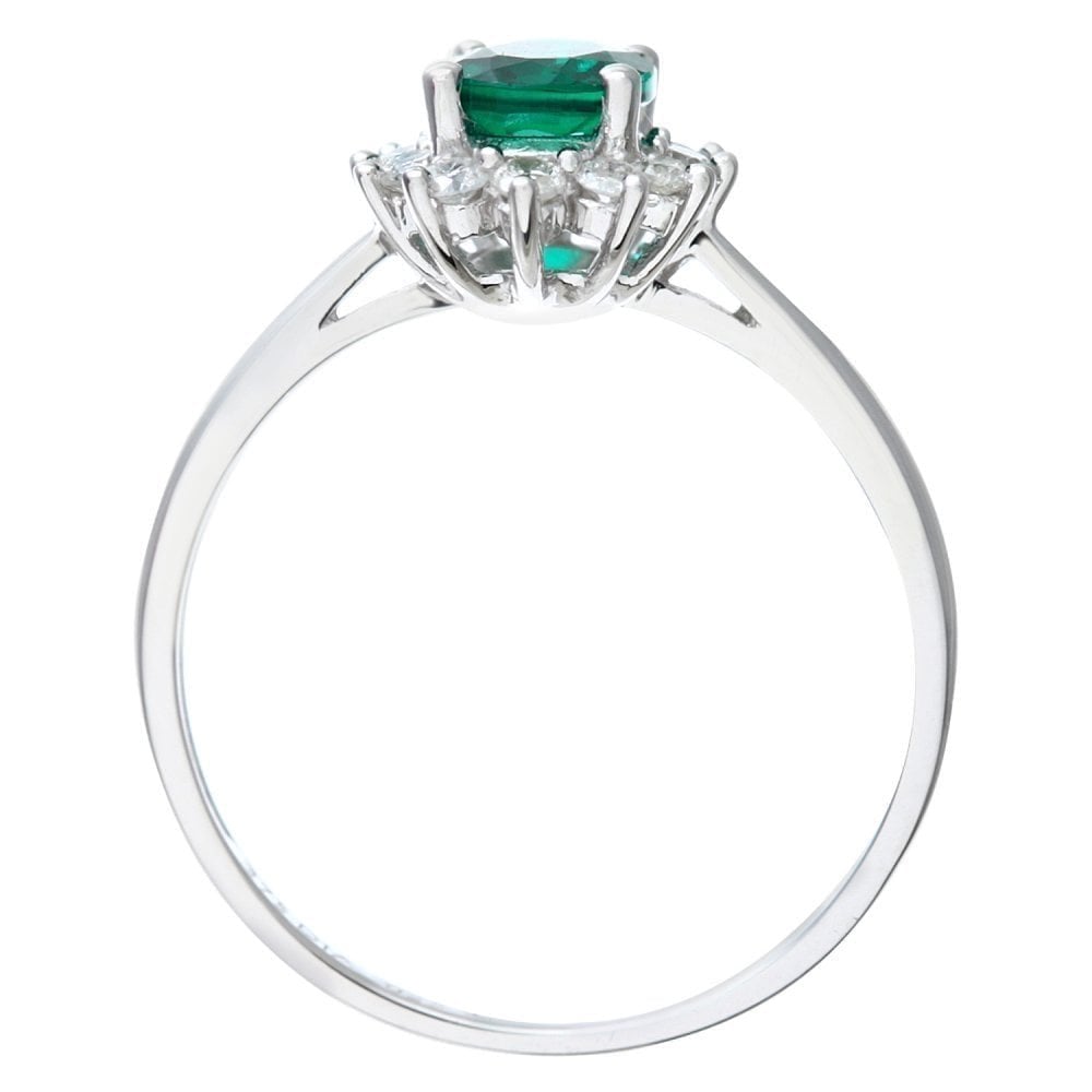 Oval Emerald and - detail view | Prime Jewellery