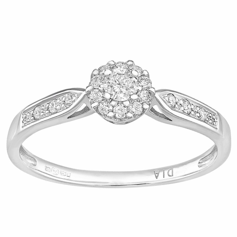 Diamond Cluster Halo - detail view | Prime Jewellery